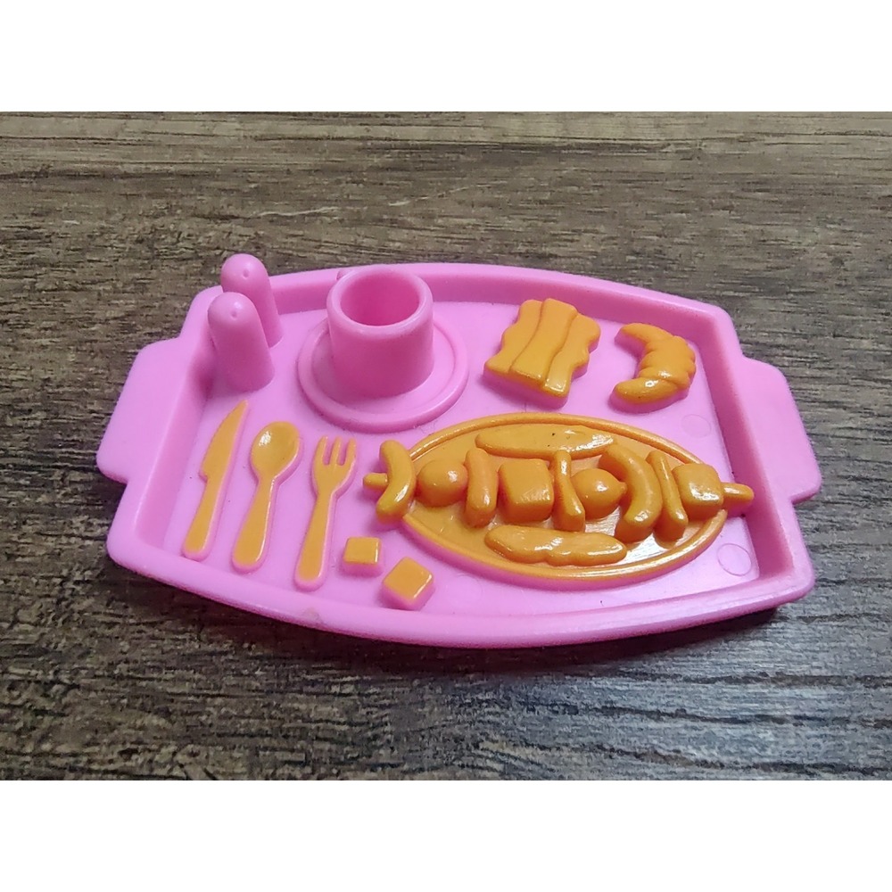 Barbie Mattel Dollhouse Pink Tray Shish Kabob Skewers Food Accessory Kitchen Z35